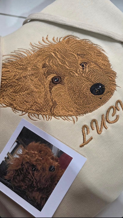 Patili Dostuna Özel Nakışlı Sweatshirt