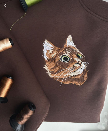 Patili Dostuna Özel Nakışlı Sweatshirt